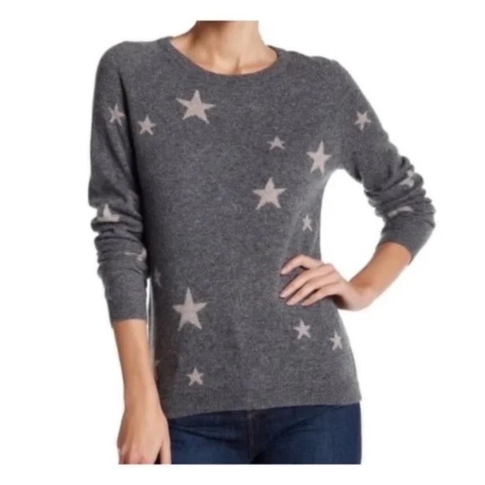 Philosophy 100% Cashmere Star Long Sleeve Sweater Size M